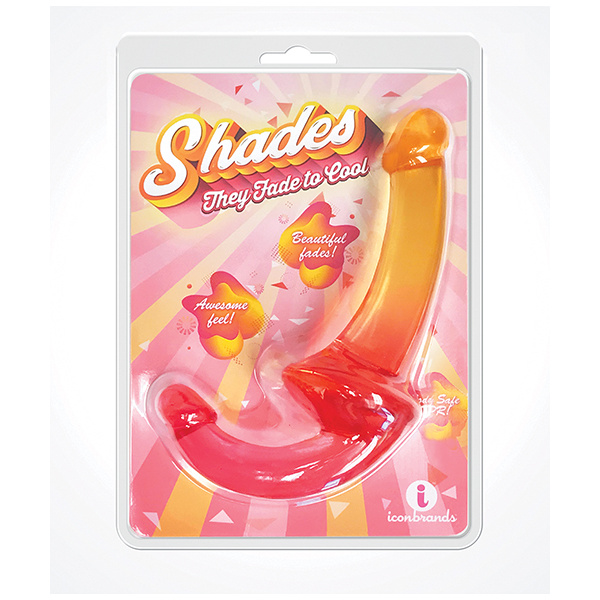 Shades Jelly TPR Gradient Strapless Strap On - Pink-Yellow