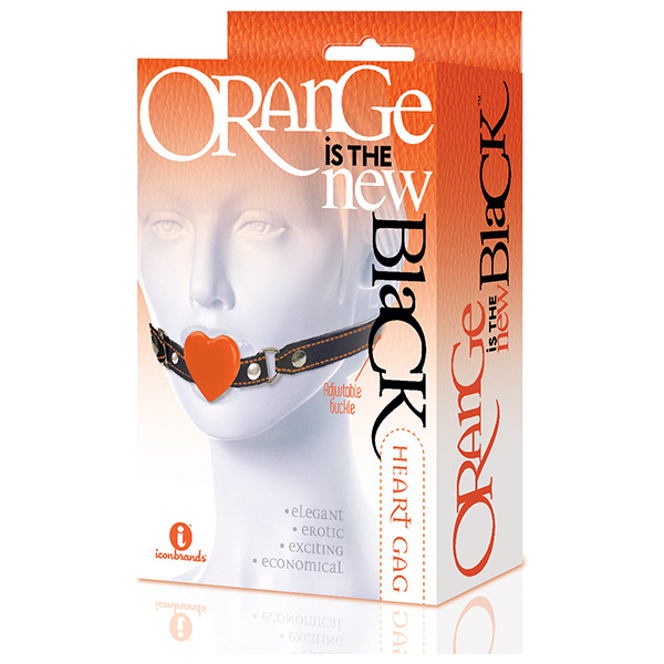 The 9's Orange is the New Black Silicone Heart Gag