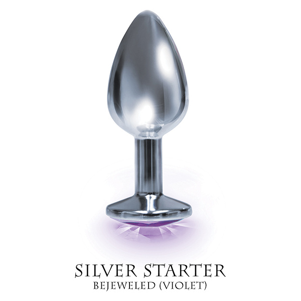 The 9's The Silver Starter Bejeweled Round Stainless Steel Plug - Image 2