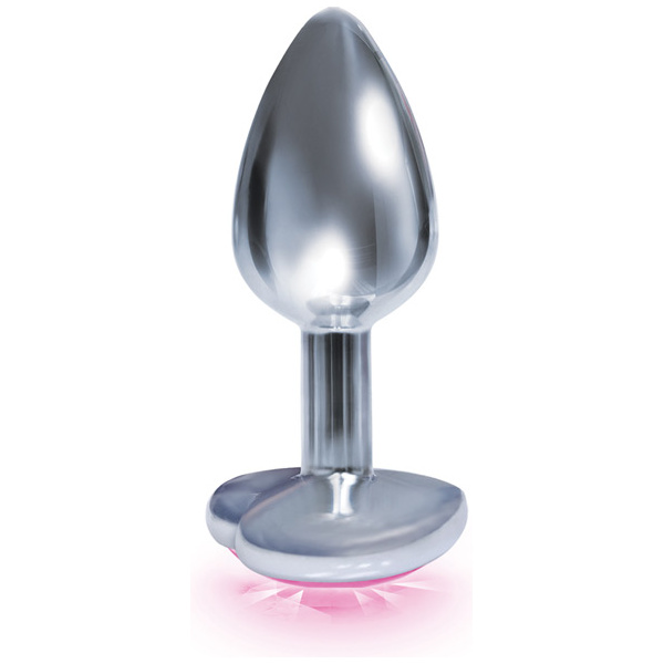The 9's The Silver Starter Bejeweled Heart Stainless Steel Plug - Image 2