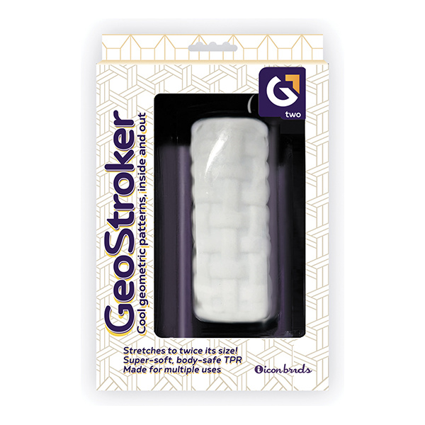 GeoStroker Two 5" Ultra-Soft TPR Stroker - White - Image 2