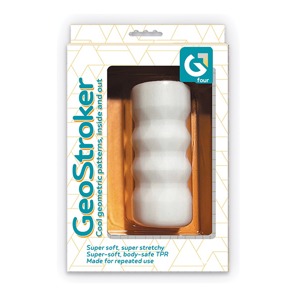 GeoStroker Four 5" Ultra-Soft Stroker - White - Image 2