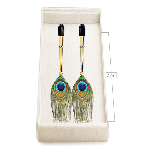 Couture Clips Luxury Nipple Clamps - Peacock Plume - Image 2