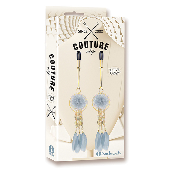 Couture Clips Luxury Nipple Clamps - Dove Gray