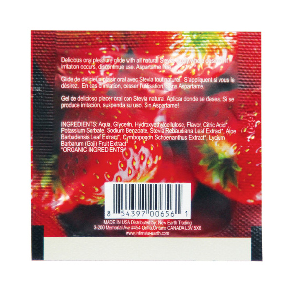 Intimate Earth Lubricant Foil - 3 ml Fresh Strawberries - Image 2