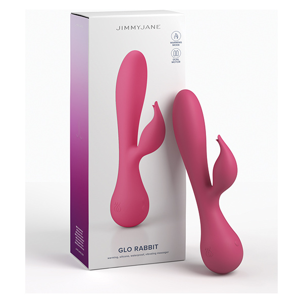 JimmyJane Glo Rabbit Heating Vibe - Pink - Image 5