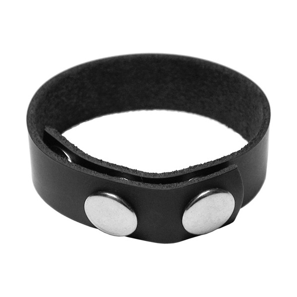 KinkLab Leather 3 Snap Cock Ring