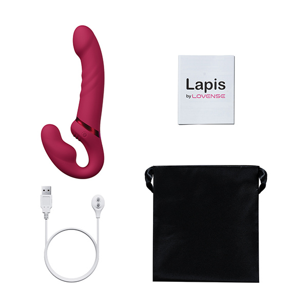 Lovense Lapis Vibrating Strapless Strap On - Pink - Image 5