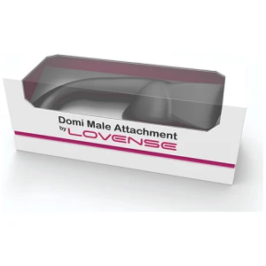 Lovense Domi Flexible Rechargeable Mini Wand Male Attachment - Black