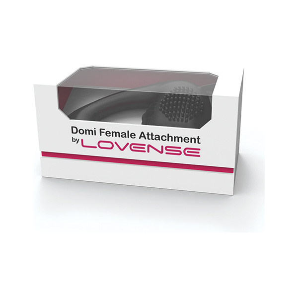 Lovense Domi Flexible Rechargeable Mini Wand Female Attachment - Black