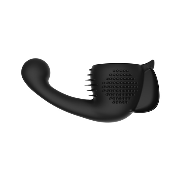 Lovense Domi Flexible Rechargeable Mini Wand Female Attachment - Black - Image 3