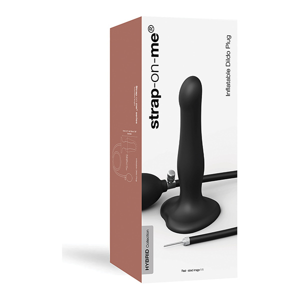 Strap on Me Inflatable Dildo Plug - Black