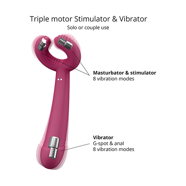 Love to Love Please Me Multi-Play Vibrator - Plum Star - Image 2