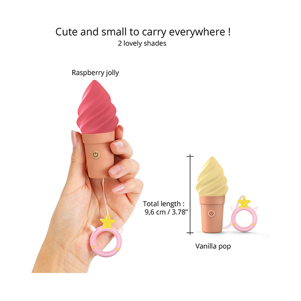 Love to Love Cand'ice Ice Cream Cone Stimulator - Raspberry Jolly - Image 4