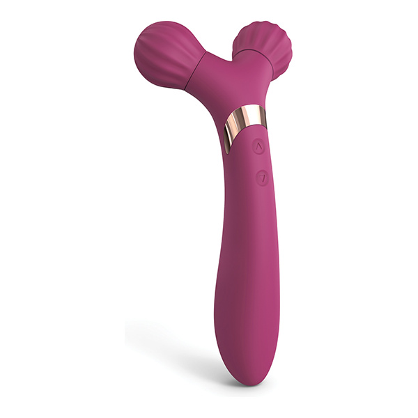 Love to Love Fireball Forked Vibrator - Plum Star