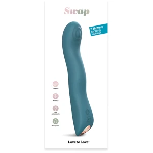 Love to Love Swap Tapping Vibrator - Teal Me