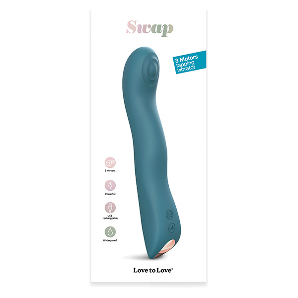 Love to Love Swap Tapping Vibrator - Teal Me