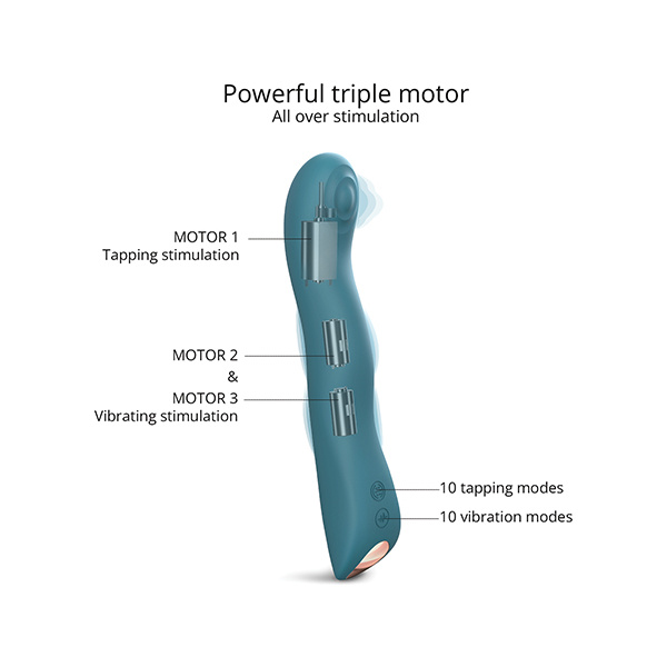 Love to Love Swap Tapping Vibrator - Teal Me - Image 5