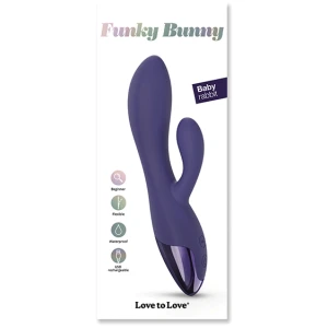 Love to Love Funky Bunny Small Rabbit - Midnight Indigo
