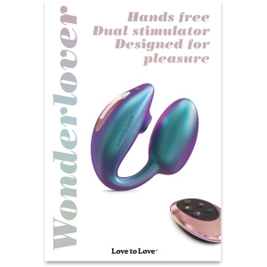 Love to Love Wonderlover Dual Stimulator - Iridescent Turquoise