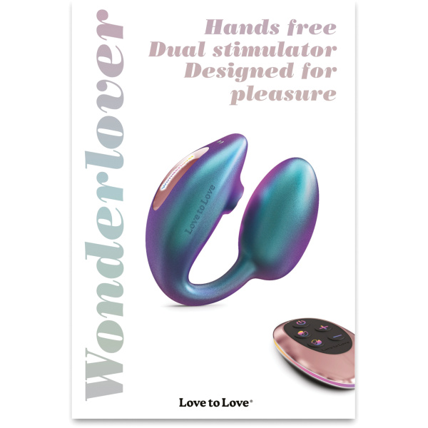 Love to Love Wonderlover Dual Stimulator - Iridescent Turquoise