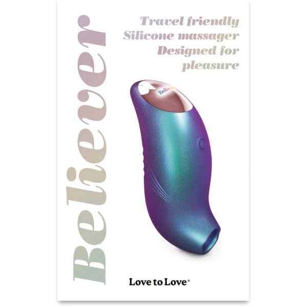 Love to Love Believer Mini Tongue Flicker - Iridescent Turquoise