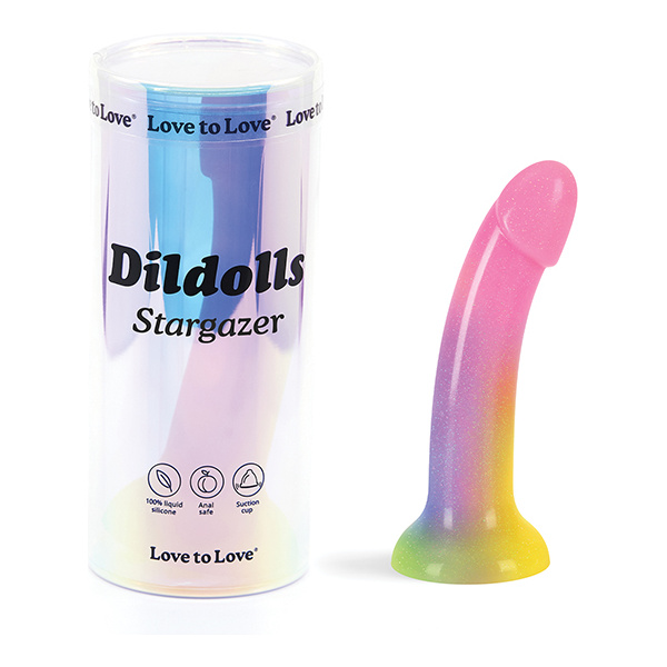 Love to Love Silicone Dildolls Stargazer - Gradient Rainbow w-Glitter