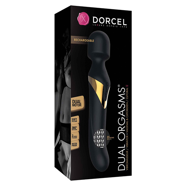 Dorcel Dual Orgasms Wand - Black-Gold