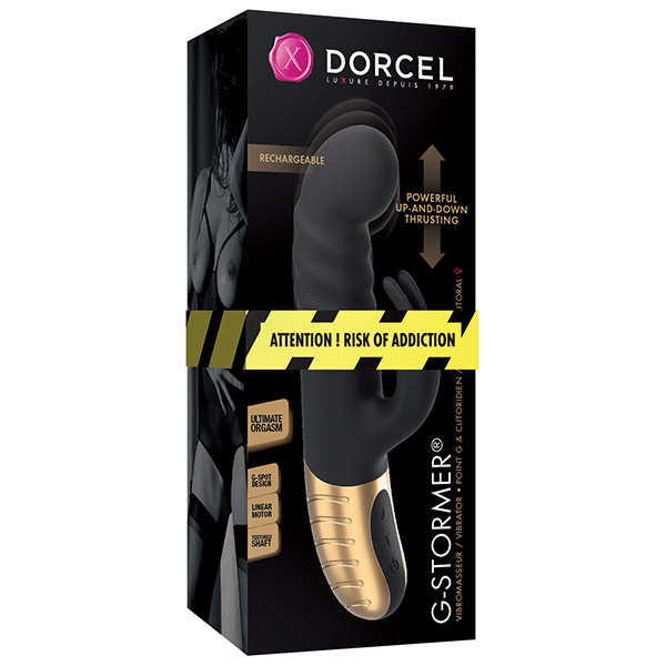 Dorcel G-Stormer Thrusting G Spot Rabbit - Black-Gold