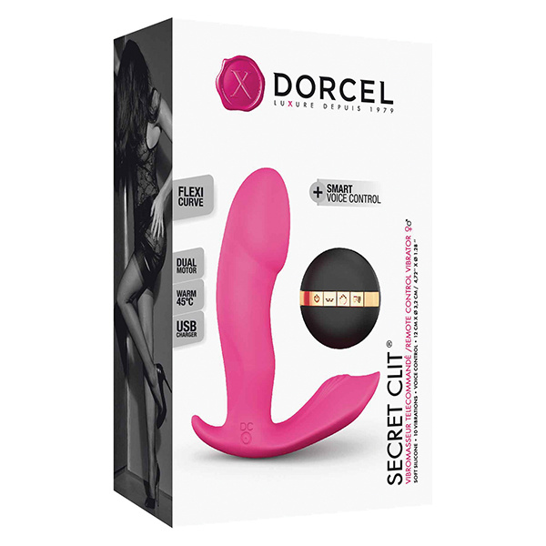 Dorcel Secret Clit Dual Stim Heating and Voice Control - Pink