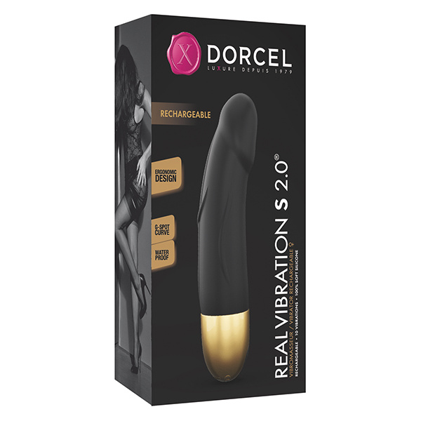 Dorcel Real Vibration S 6" Rechargeable Vibrator 2.0 - Gold