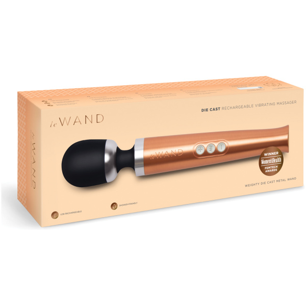 Le Wand Die Cast Rechargeable Massager - Rose Gold