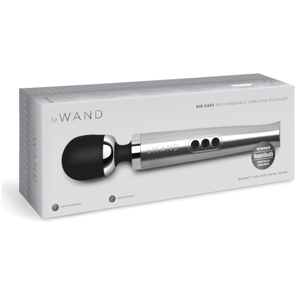 Le Wand Die Cast Rechargeable Massager - Silver