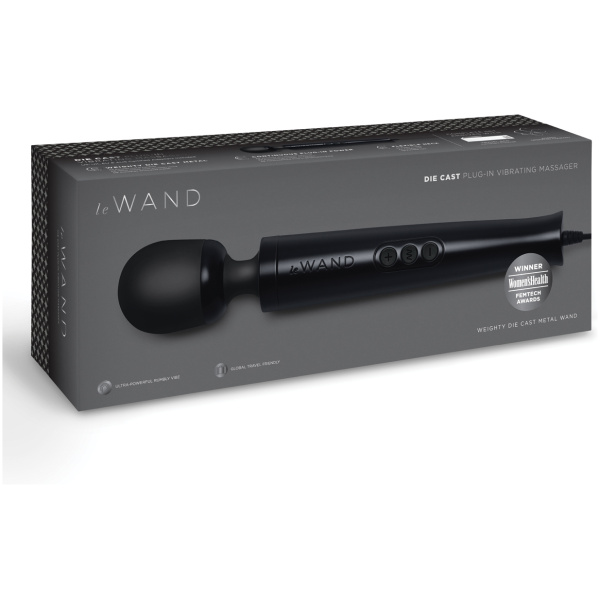 Le Wand Die Cast Plug-In Massager - Black