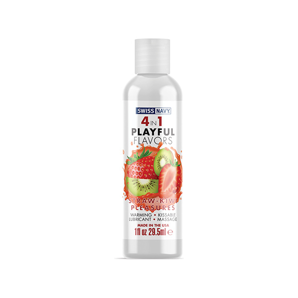 Swiss Navy 4 In 1 Playful Flavors Strawberry Kiwi Pleasure