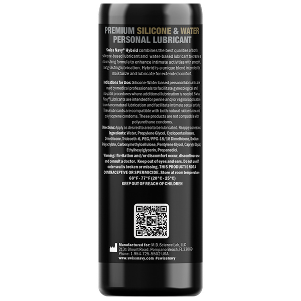 Swiss Navy Premium Hybrid Lubricant - 4 oz Bottle - Image 2