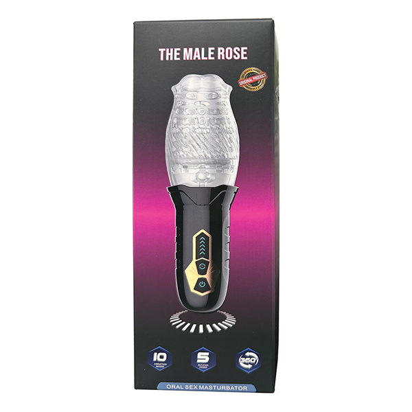 The Male Rose Rotating Blow Job Simulator - Black
