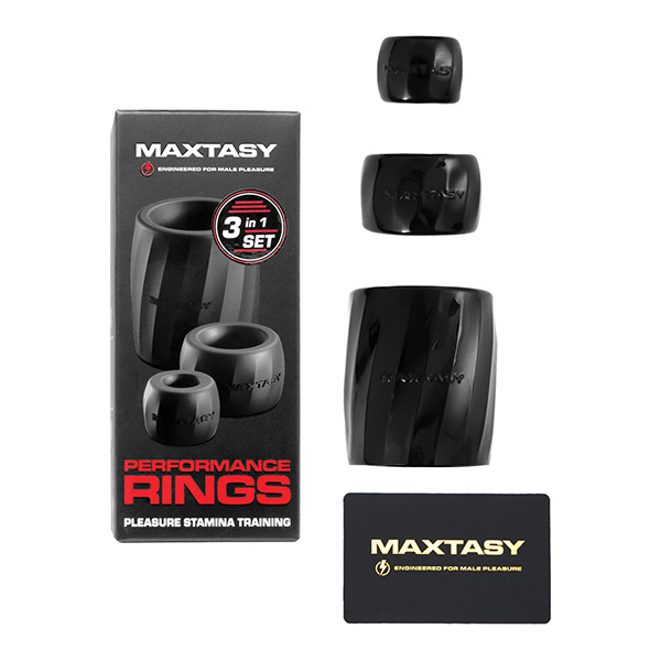 Maxtasy Performance Rings - Black Set of 3 - Image 5
