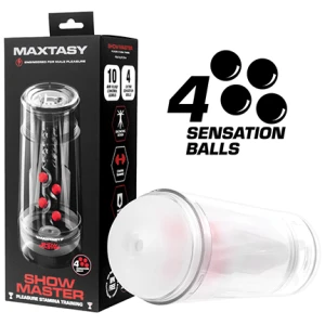 Maxtasy Show Master Non-Realistic Stroker - Clear