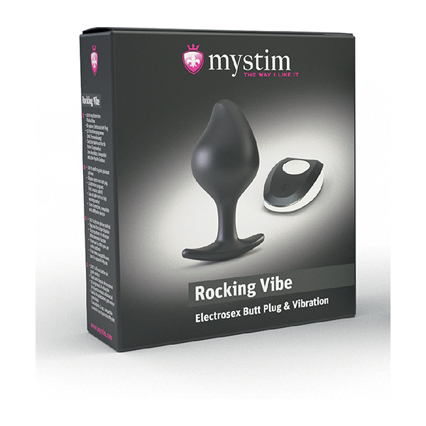 Mystim Rocking Force Silicone Buttplug Small - Black