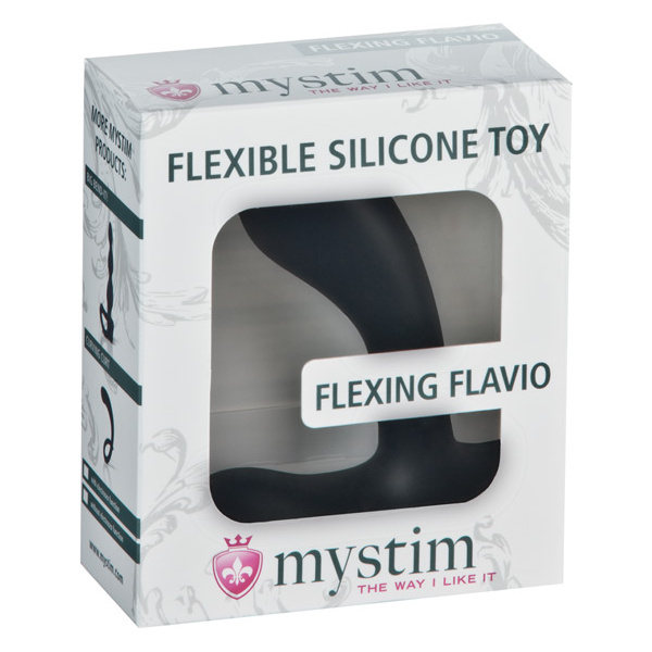 Mystim Flexing Flavio eStim Silicone Prostate Stimulator - Black