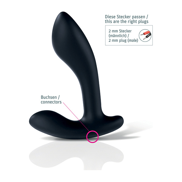 Mystim Flexing Flavio eStim Silicone Prostate Stimulator - Black - Image 2