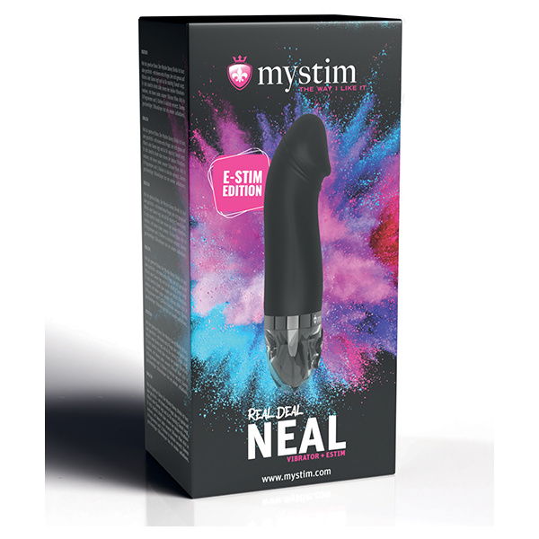 Mystim Real Deal Neal eStim Realistic Vibrator - Black