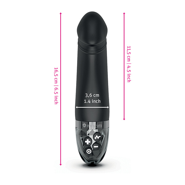 Mystim Real Deal Neal eStim Realistic Vibrator - Black - Image 2