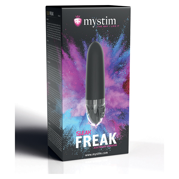 Mystim Sleak Freak eStim Straight Vibrator - Black