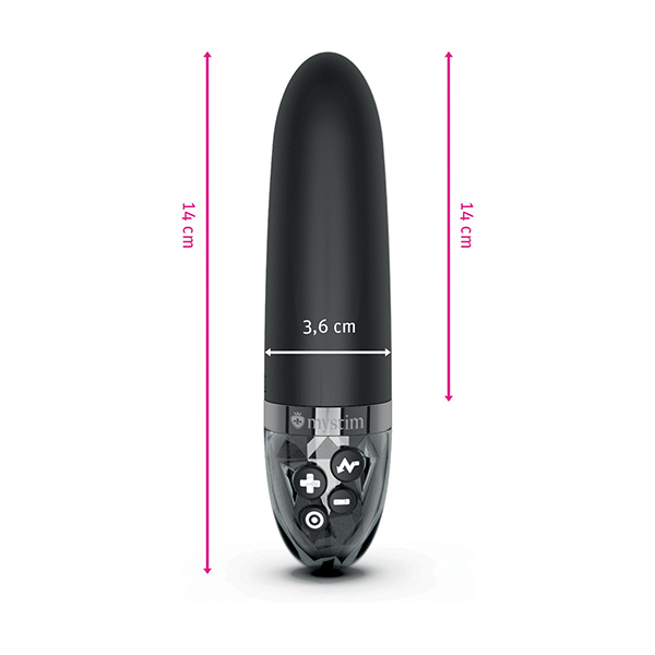 Mystim Sleak Freak eStim Straight Vibrator - Black - Image 6