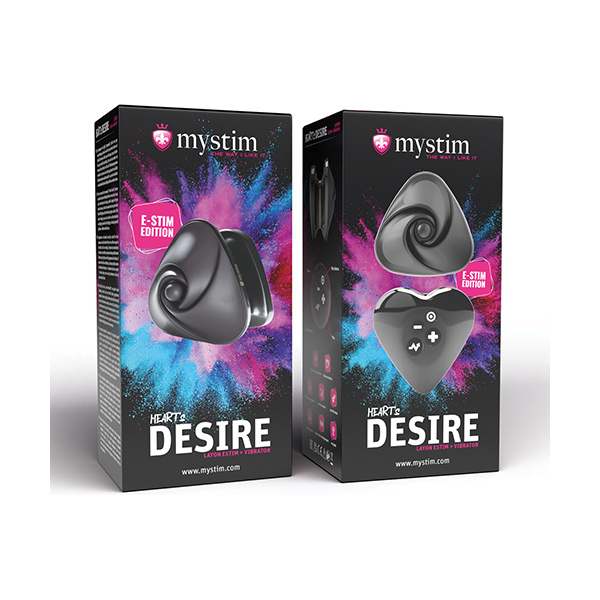 Mystim Hearts Desire eStim Layon Vibrator - Black