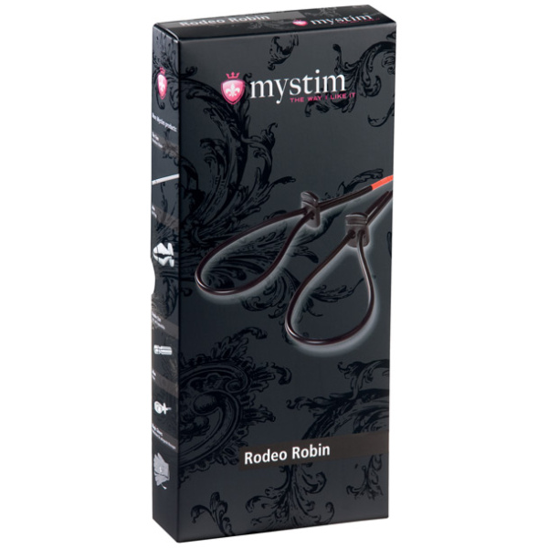 Mystim Rodeo Robin Penis & Testicle Strap Set - Black