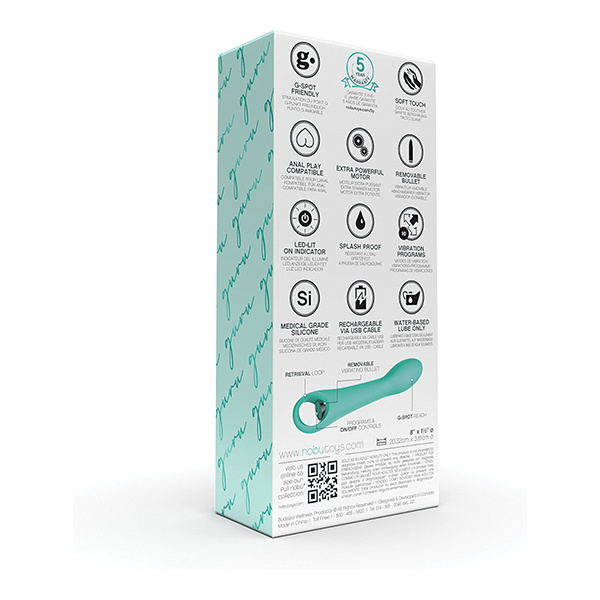 Nobu Essentials Guru Removable Bullet G Spot Vibe - Turquoise - Image 2