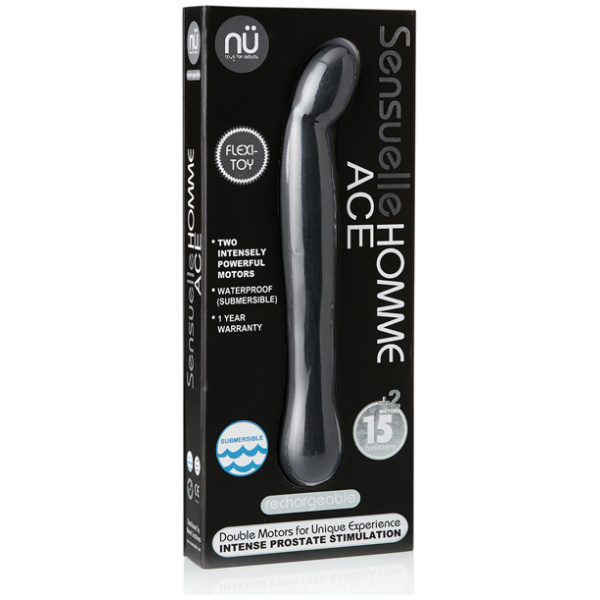 Nu Sensuelle Homme Ace Rechargeable Prostate Massager - Black